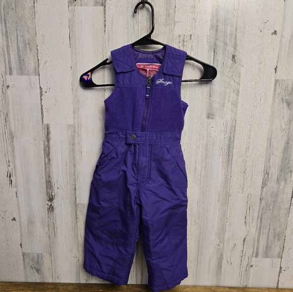 Snozu Toddler Girls Purple Snow Bib/ Overalls Size 3T - Picture 6 of 6